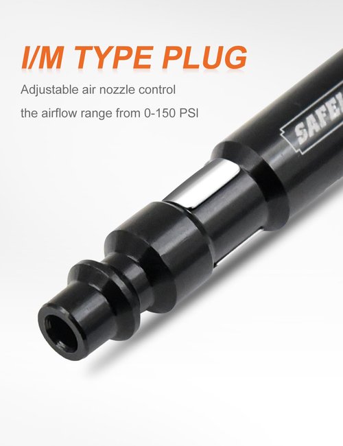 SAFELILFE Pocket Air Gun Industrial Style Adjustable Air Blow Gun with M-style Couplers, Max Pressure 150 PSI (10)