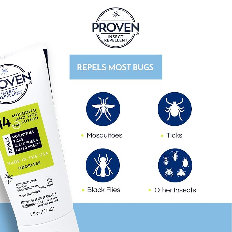 Proven 20% Picaridin Insect Repellent Lotion Unscented 6 fl oz (Pack of 2)
