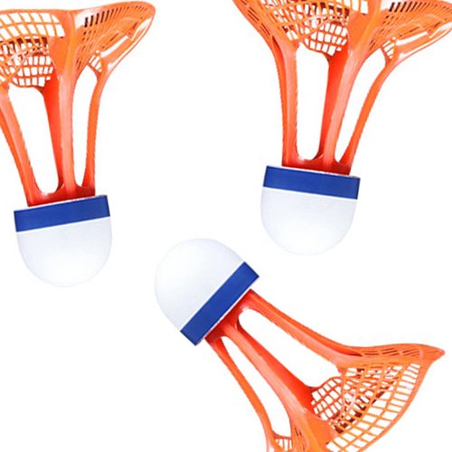 CAQYPVH 3X Windproof Badminton Badminton Shuttlecocks Wear Resistant Stable Sports Training Badminton Balls for Garden, Orange