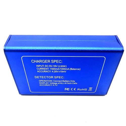 Airsoft Battery Charger LiPo Balance Charger for Lipo/Li-Ion Battery with Wireless Voltage Meter, Overcharge Protection Fast Charging and Safety Cut Off for 7.4V 11.1V 14.8V Airsoft RC Lithium Battery