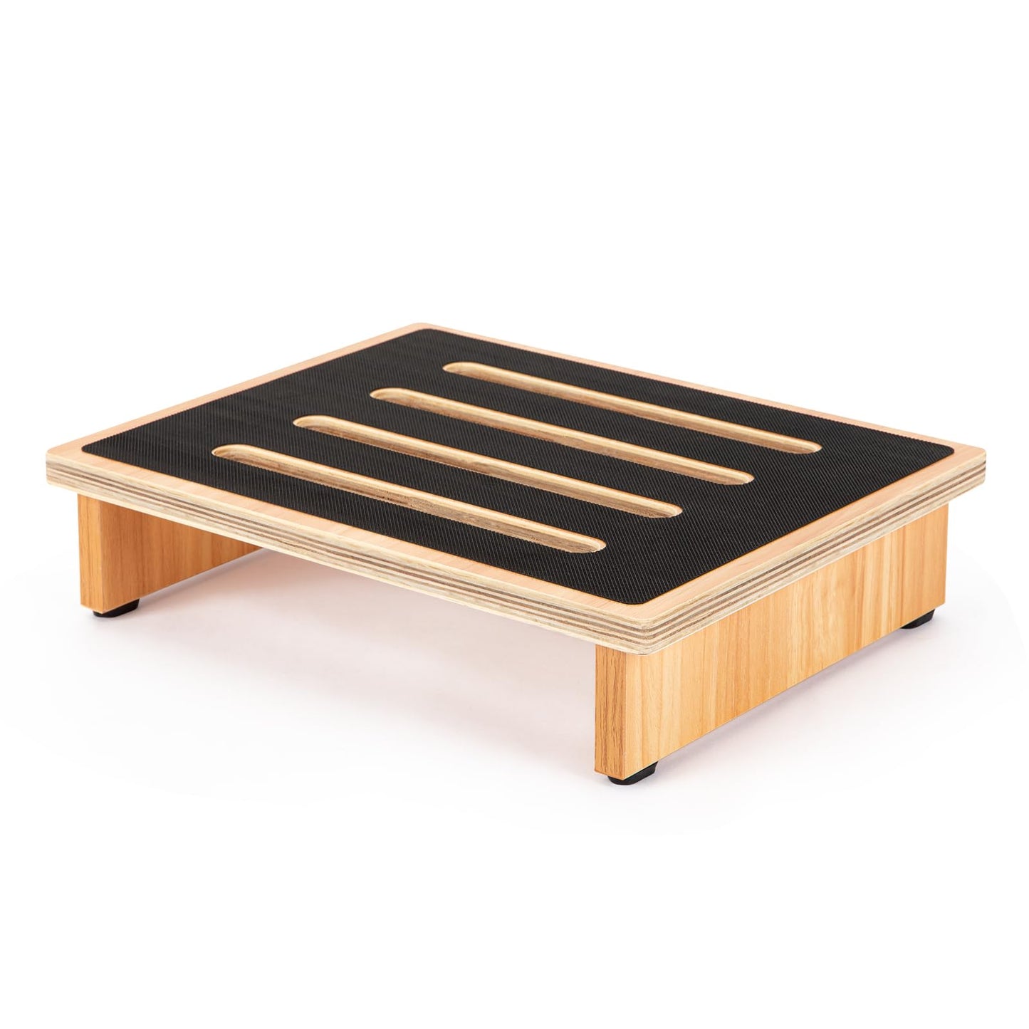StrongTek 3.5" One Step Stool for Adults & Seniors, Sturdy Wooden Riser with Non-Slip Rubber Top, 440 lb Capacity, No Assembly Required, Portable for Kitchen, Bathroom, Bedside