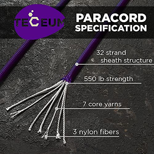 Paracord Rope 550 lb 4mm - Indigo Camping Utility Cord 100 ft - Mil-Spec