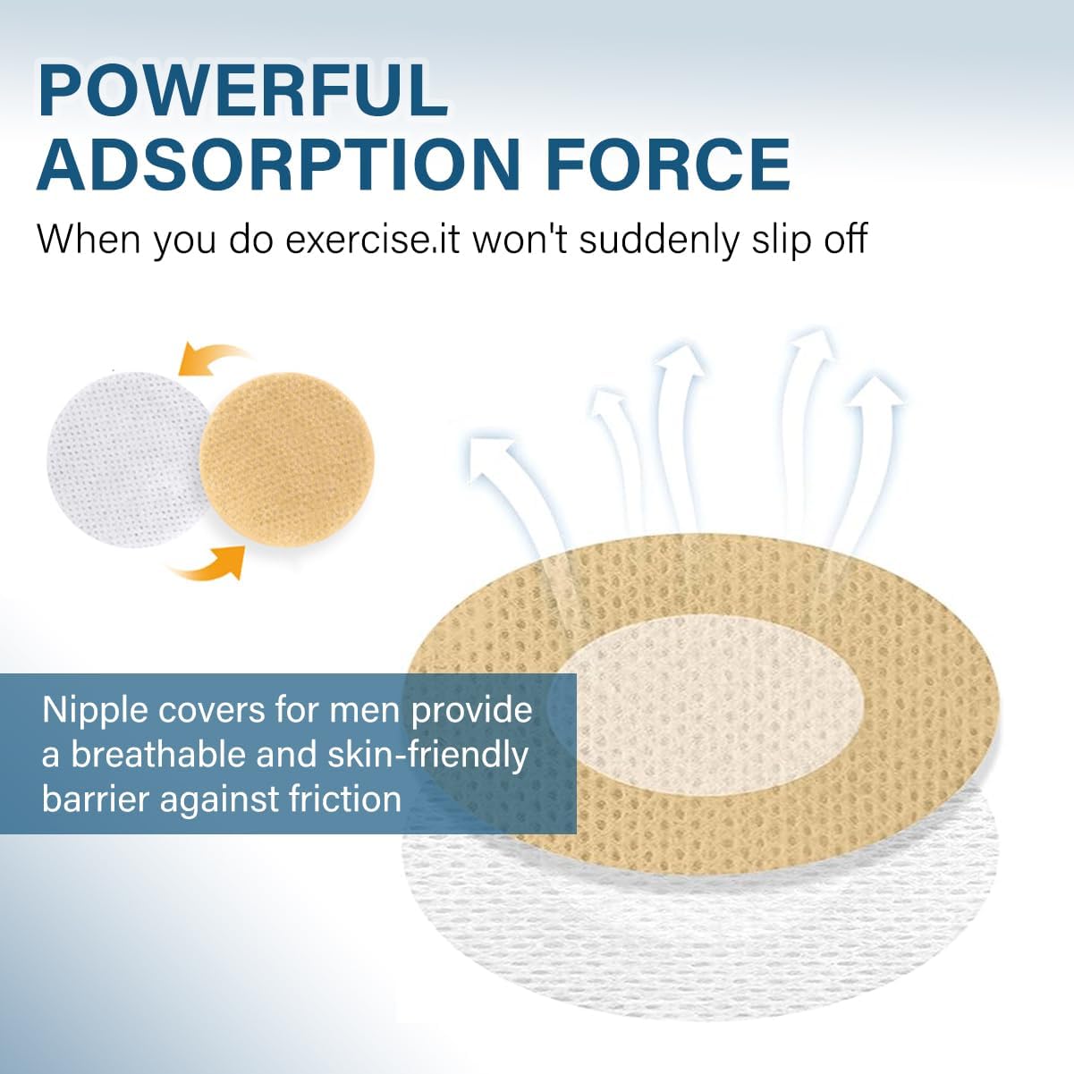 100 PCS Men's Nipple Cover, The Original Sports Nipple Cover -Nipple Chafing Prevention