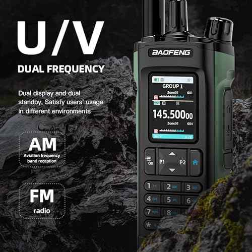 BAOFENG DM32 10W Digital Mobile Radio DM-32UV Long Range Dual Mode U/V Dual Band AM FM Dual Time Tri-Power Slot GPS APRS Two Way Radio with 771 Antenna for Outdoor Hiking Hunting Survival Gear DM-32