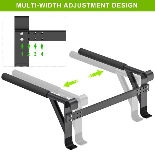 Lifeswell Dip Bar Attachment for Swedish Ladder, Non-Slip Adjustable Grip Handles, Dip Station for Strength Training, 250 lbs Capacity