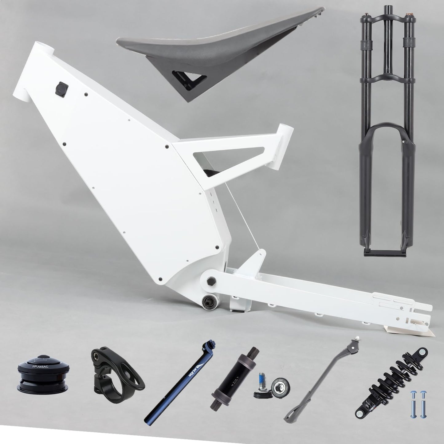 KEYU F6 Step Strong Carbon Mountain Fat 26 Aluminum Dirt Full Suspension Enduro Bomber Electric Bicycle Bike Ebike Frame