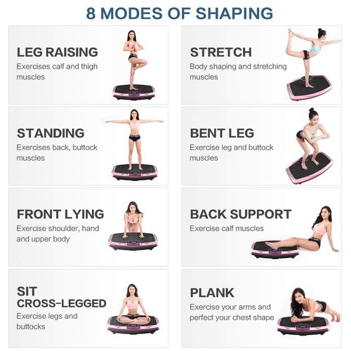 nimto Vibration Plate Exercise Machine Whole Body Workout Vibration Fitness Platform for Home Fitness & Weight Loss + BT + Remote, 99 Levels