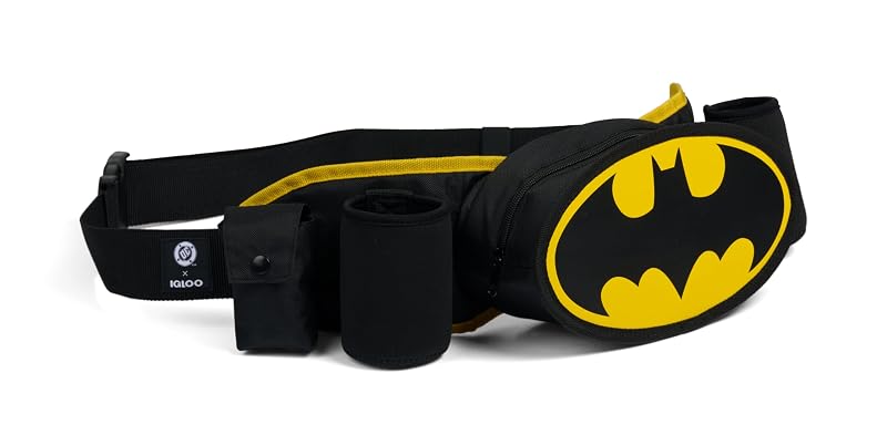 Batman Igloo DC Super Heroes Cooler Bag - Waist/Chest Sling with 2 Can Holders