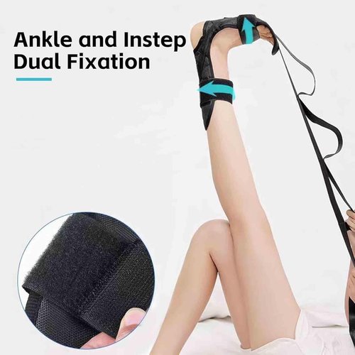 Izzila Stretching Strap with Loops and Detachable Foot – Adjustable Yoga Strap for Flexibility, Calf & Hamstring Stretcher,For Body Flex Stretching, Improve Strength
