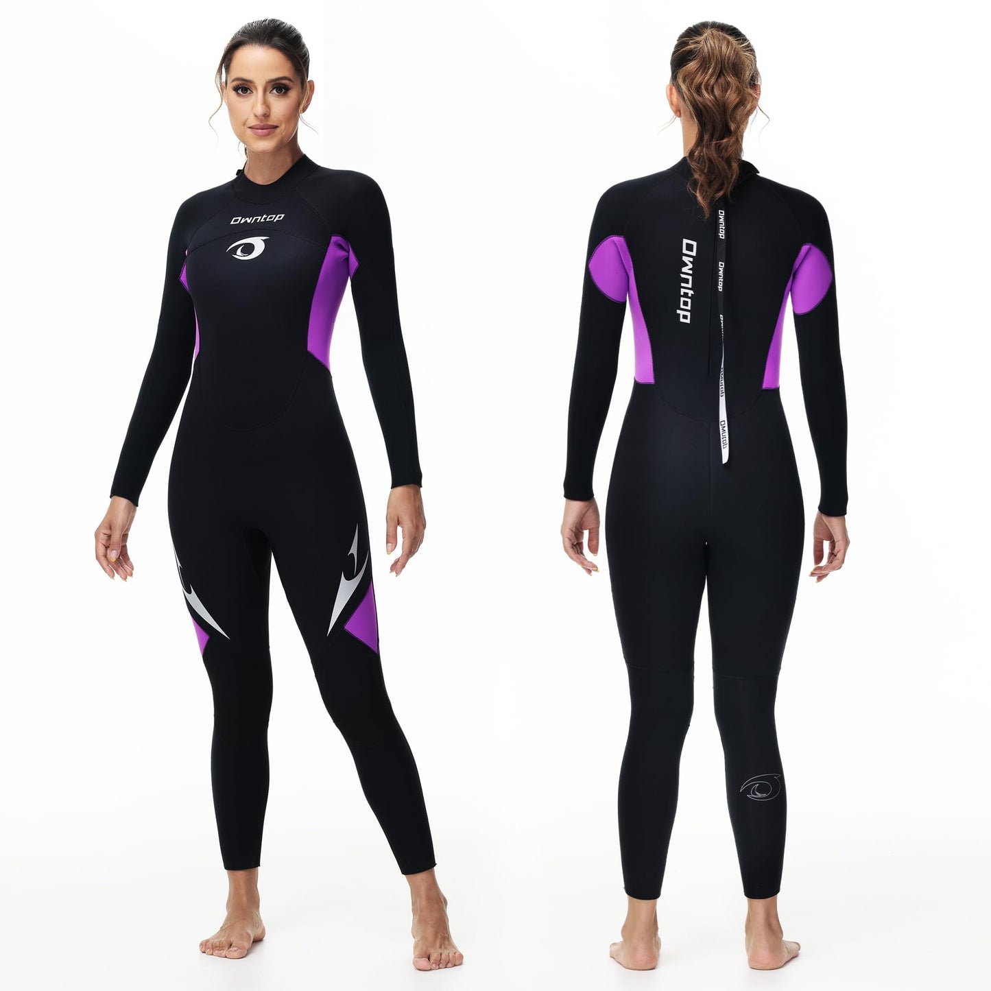 Owntop 5mm Wetsuit for Men Women, GBS Seams, SCR Stretch Thermal Neoprene