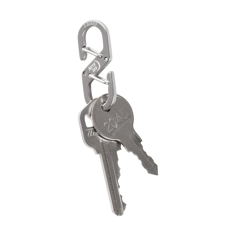 Nite IZE Z-Series Dual Carabiner - Size #1 Stainless Steel, Double Gate Clip
