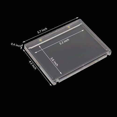 Pack of 2 Magnetic Booklet Card Holders 175PT Vertical Magnetic Card Holder Case UV Protection