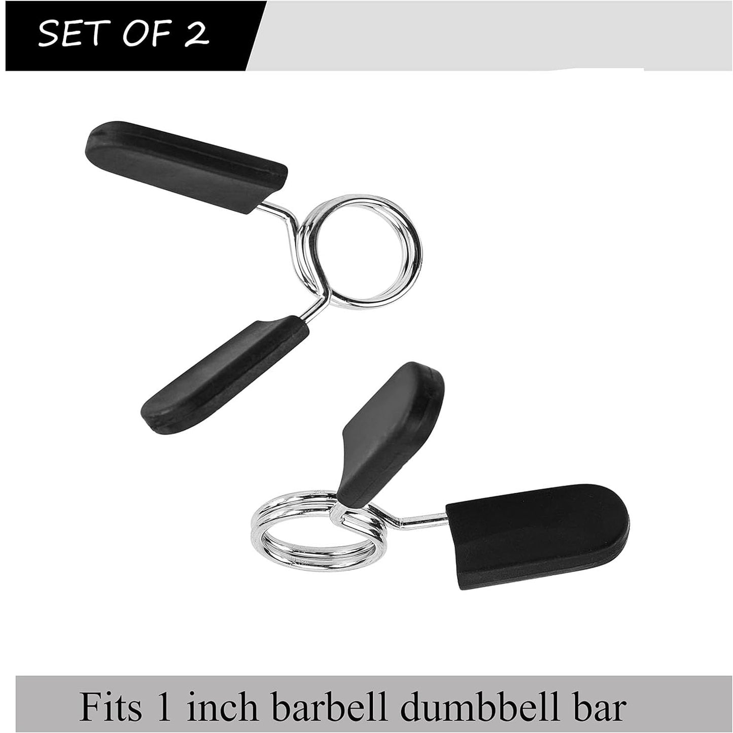 EastyGold Barbell Clamps Dumbbell Spring Clip Circlip Collars 1 Inch Weight Bars Clips Fitness Weightlifting Lock Buckle for Standard Bar 25mm 2 Pack