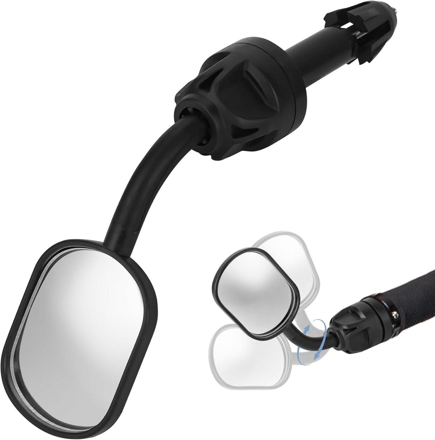 2 Pack Bicycle Mirror for Handlebars – Adjustable Bike Mirror Handlebar Mount, Wide Field of View for Safe Cycling, Easy Installation, Vibration-Free (Black-round)