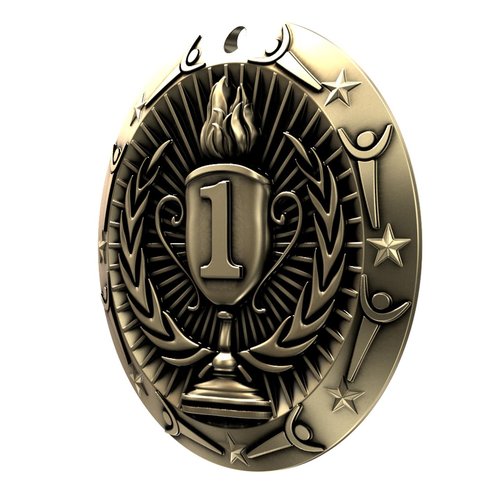 Decade Awards 1st Place Gold Medal - Large Medal | Olympic Award Medals with Stars & Stripes Neck Ribbon - Perfect for School Competitions, Kids, Students, Athletes & Scholars
