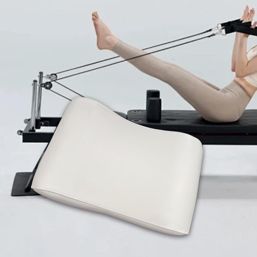 Vaveren Pilates Support Pillow Yoga Mat Fitness Waterproof Equipment Pilates Reformer Head and Neck Cushion for Home Use and Gym Use, White