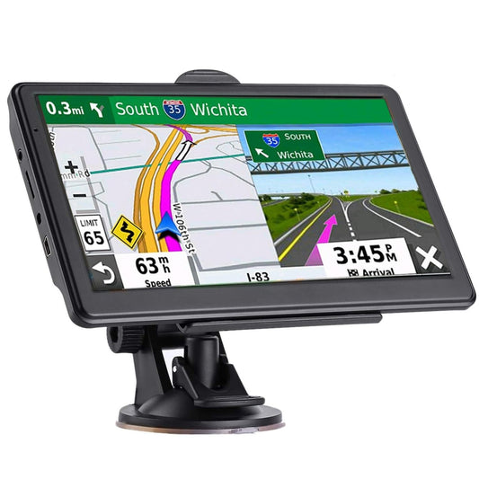 GPS Navigator for Car, Latest 2026 Map 7 inch Touch Screen Car GPS 256-16GB, Voice Turn Direction Guidance, Support Speed and Red Light Warning, North America Lifetime map Free Update(Black)
