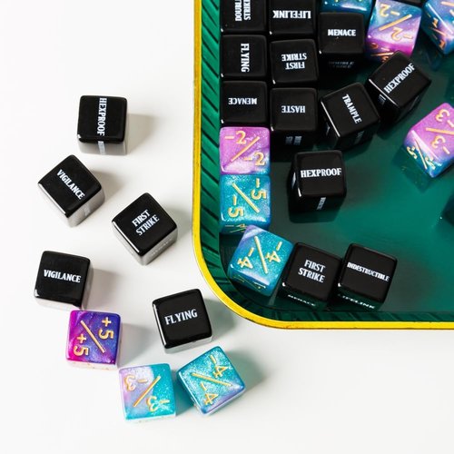 48 PCS MTG Counter Token Dice Abilities Keyword Counters Bulk Creature Stats Buff Magic The Gathering Tokens Dice Set with Bag TCG Card Games Accessories (MTG)