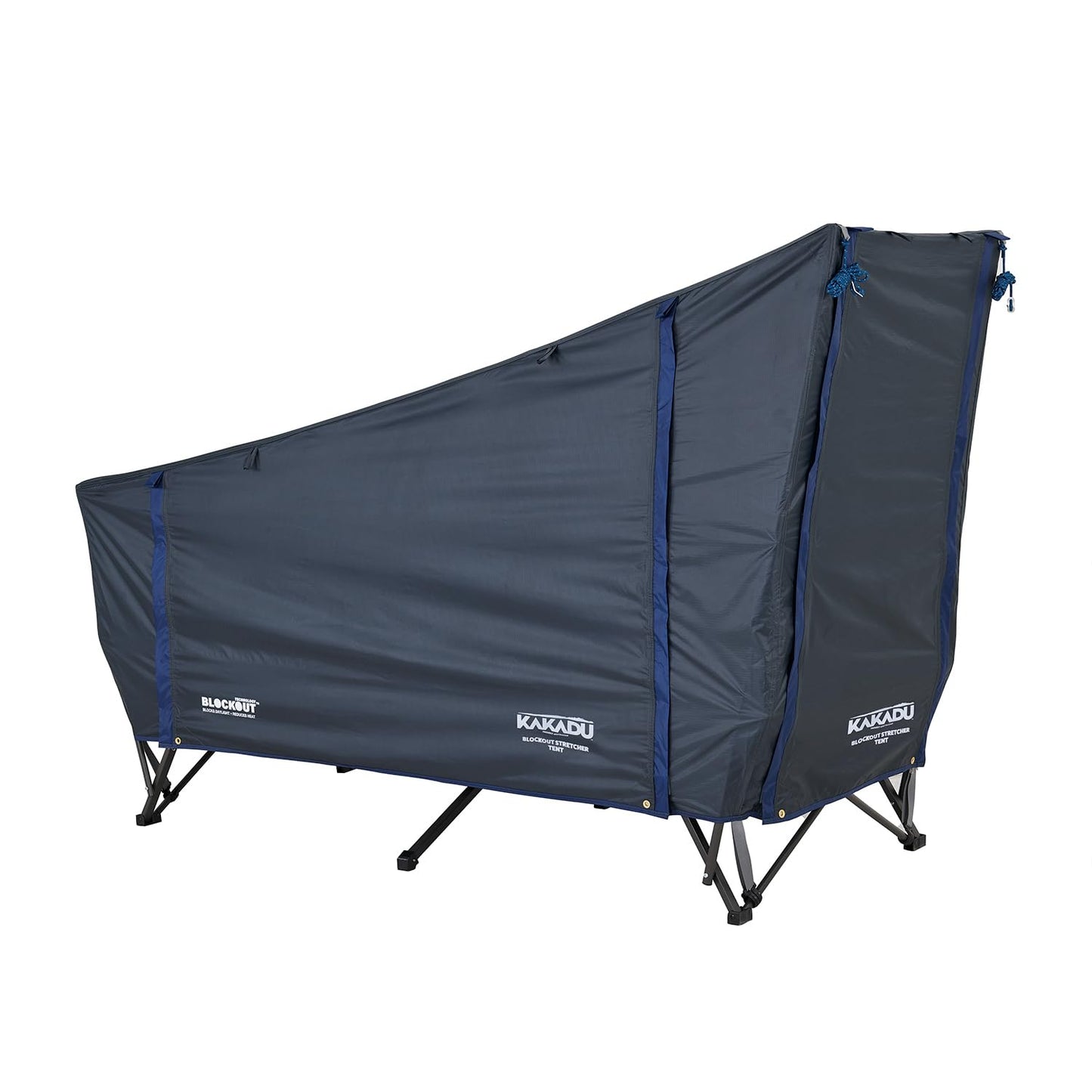 Kakadu Camping Tent Cot, 1 Person, 1 Minute Easy Setup, Folding, Compact, Elevated Tent with BlockOut Rain Fly, Awning Poles, Ultra-Fine Mesh Windows, and Carry Bag