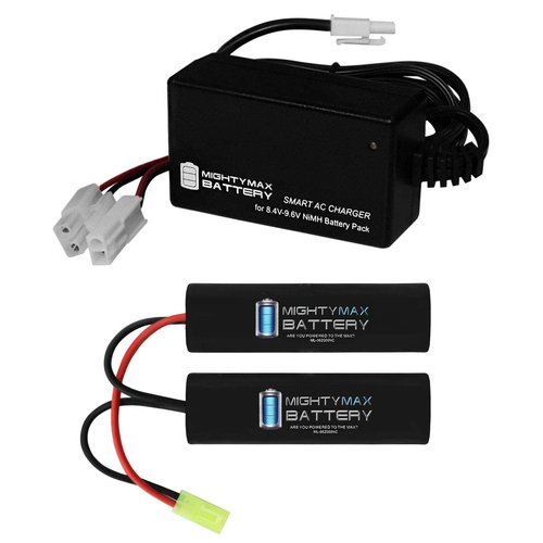 Mighty Max Battery 9.6V 2000mAh Replaces Cybergun Colt M4A1 Carbine Airsoft Rifle + Charger