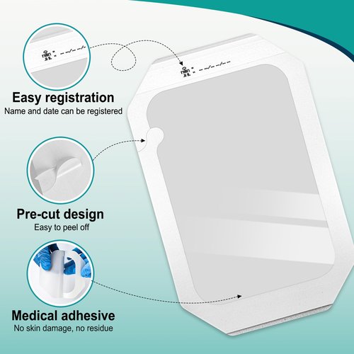 30 Packs Transparent Film Dressing 6'' x 8'' - Waterproof Bandages for Swimming, Showering, Wounds, Post Surgical Shower or IV Shield, Tattoo Aftercare Bandage, Scar Therapy, Adhesive Patches
