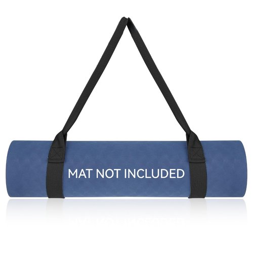 Black Yoga Mat Straps, Yoga Strap for Carrying Mat Multi-purpose Yoga Mat Holder Sling Adjustable Straps Yoga Mat Holder Sling for Most Size Mats (Yoga Mat Not Included)