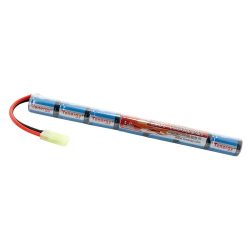Tenergy Airsoft Battery 8.4V 1600mAh NiMH Stick Style Batteries w/Mini Tamiya Connector, Replacement Battery for Airsoft Rifle AEG Guns AK47 CYMA RPK PKM