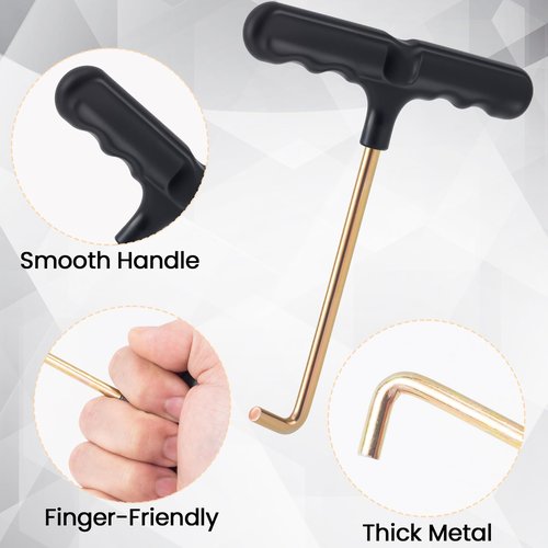 JYvivid 3 Pcs Trampoline Spring Pull Tool, T-Hook Spring Puller, Trampoline Spring Tool, Spring Hook for Spring Installation, Jumping