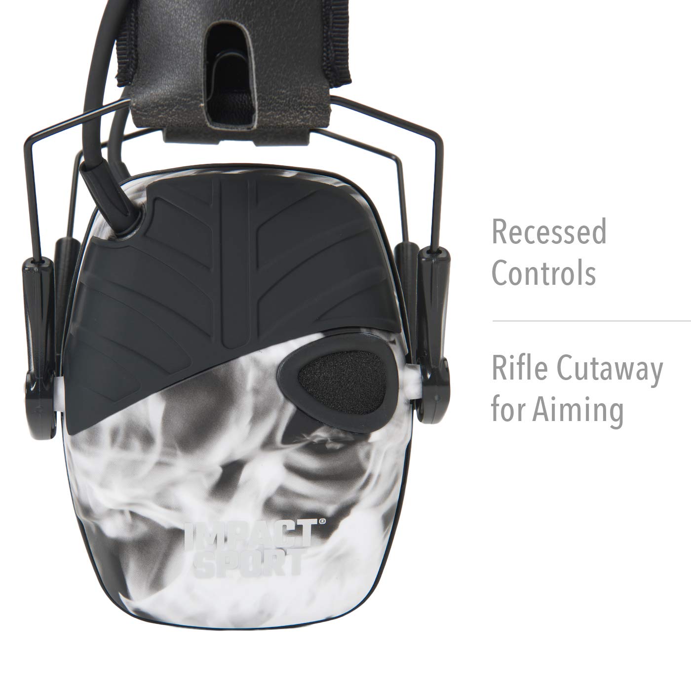 Howard Leight R-02531 by Honeywell Impact Sport Sound Amplification Electronic Shooting Earmuff, Smoke