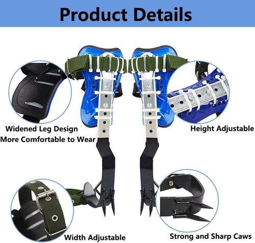 MYCGJH Tree Climbing Spikes Set, Adjustable Tree Climbing Gear Tree Climbing Tool with Non-Slip Pedal for Picking Fruit, Indoor and Outdoor Sports