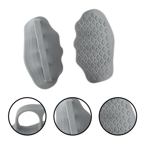 lasuroa 2pcs Weight Lifting Grips, Anti-Slip Silicone Gym Grips for Men & Women Sweat-Resistant Hand Protection for Deadlifts Pull-Ups Dumbbells Barbell Workouts (Gray)