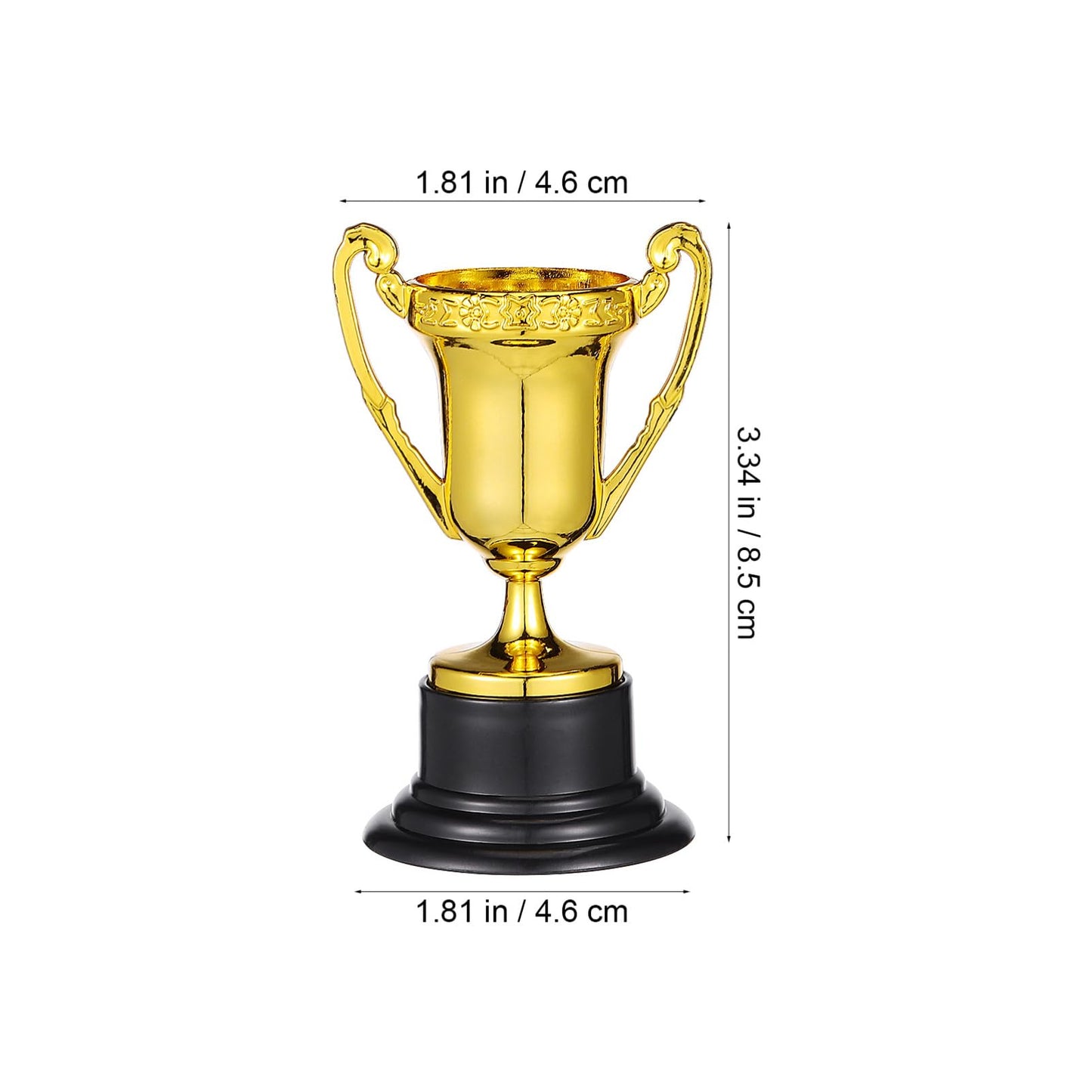 Operitacx Plastic Trophy 3.34 Inch Mini Reward Trophies Set for Kids School Awards Party Prizes and Sports Competitions Classroom Supplies