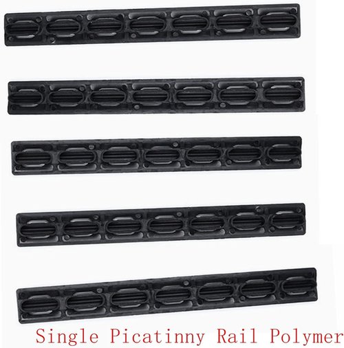 LOTGAUEN Picatinny Rail Polymer 5Pack Polymer Rail for M-Rail Black