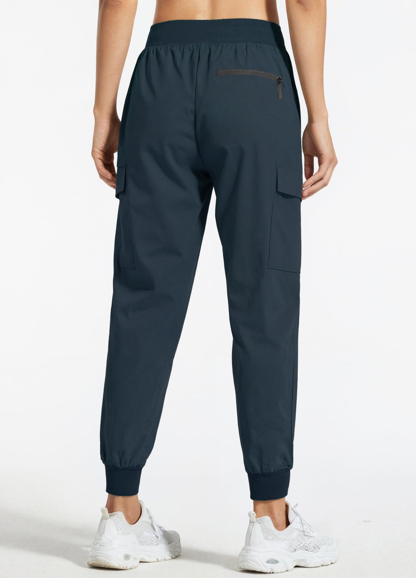 Libin Women's Cargo Joggers Lightweight Quick Dry Hiking Pants Athletic Lounge Casual Travel, Navy S