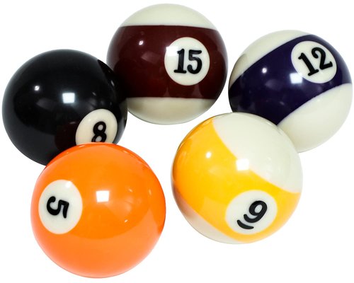 YDDS Billiard Balls Set 2-1/4" Regulation Size Pool Table Balls for Replacement (16 Resin Balls)