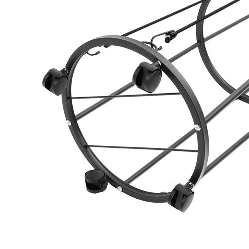 plplaaoo Ball Storage Rack Rolling Metal Lockable Ball Organizer for Basketball Soccer Volleyball Sturdy Steel Construction with Wheels Space Saving Design Home Gym Sports Equipment
