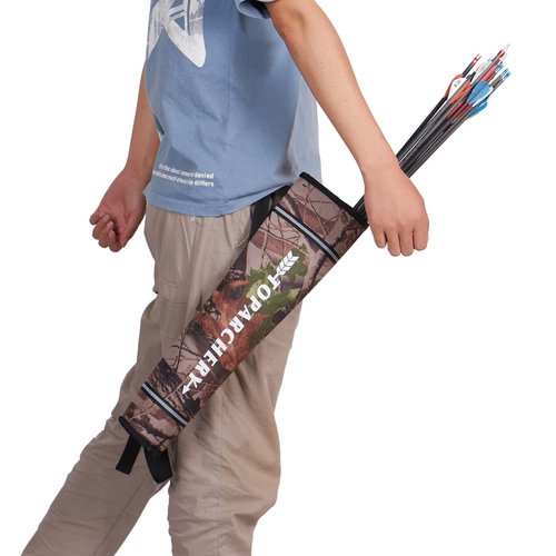 TOPARCHERY Arrow Quiver Holder Hip | Large Capacity Arrow Backpack Bag Compound Recurve Bow Practice Target Nylon Arrow Bag Quiver Suitable for Youth and Adults (Green)