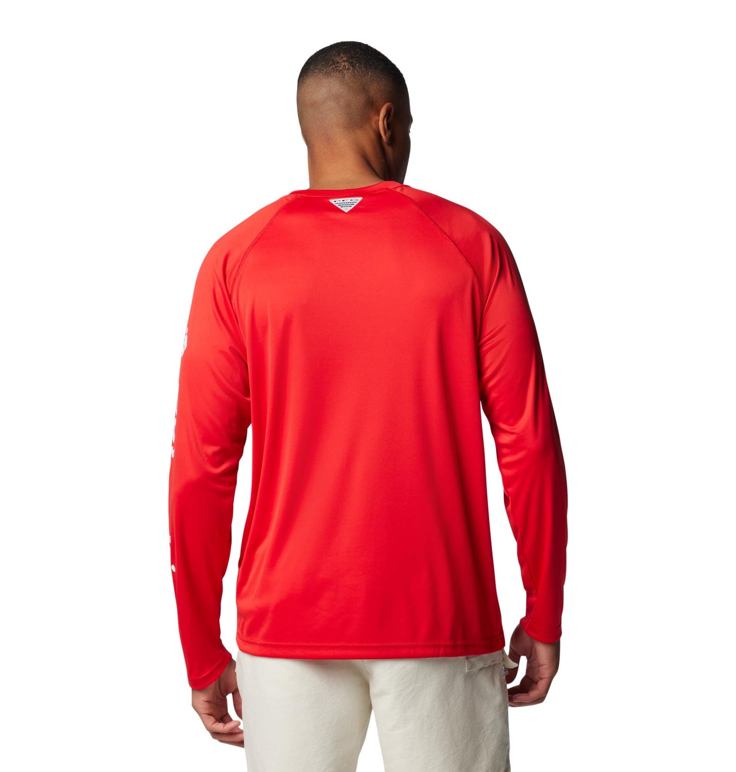 Columbia Men's PFG Terminal Tackle Long Sleeve Fishing Shirt, Red Spark/White Logo, 3X