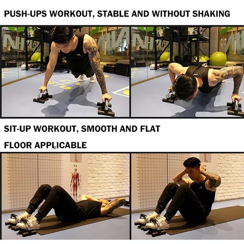 Uvedabul Pushup Brace and Plate, Suction Cup Brace for Exercise, Pectoral Muscle (Black)