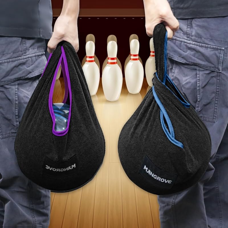 Mangrove 2-Pack Bowling Ball Polisher with Microfiber Towel – Purple & Black