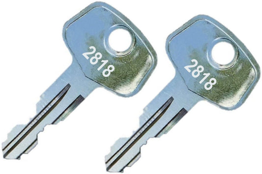 2 Sears 2818 Replacement Keys - Roof Racks, Rails, Cargo Box, Carriers, Crossbars, Haulers, Bags (Codes 2802-3024) Better Than OEM! Now Thule Owned