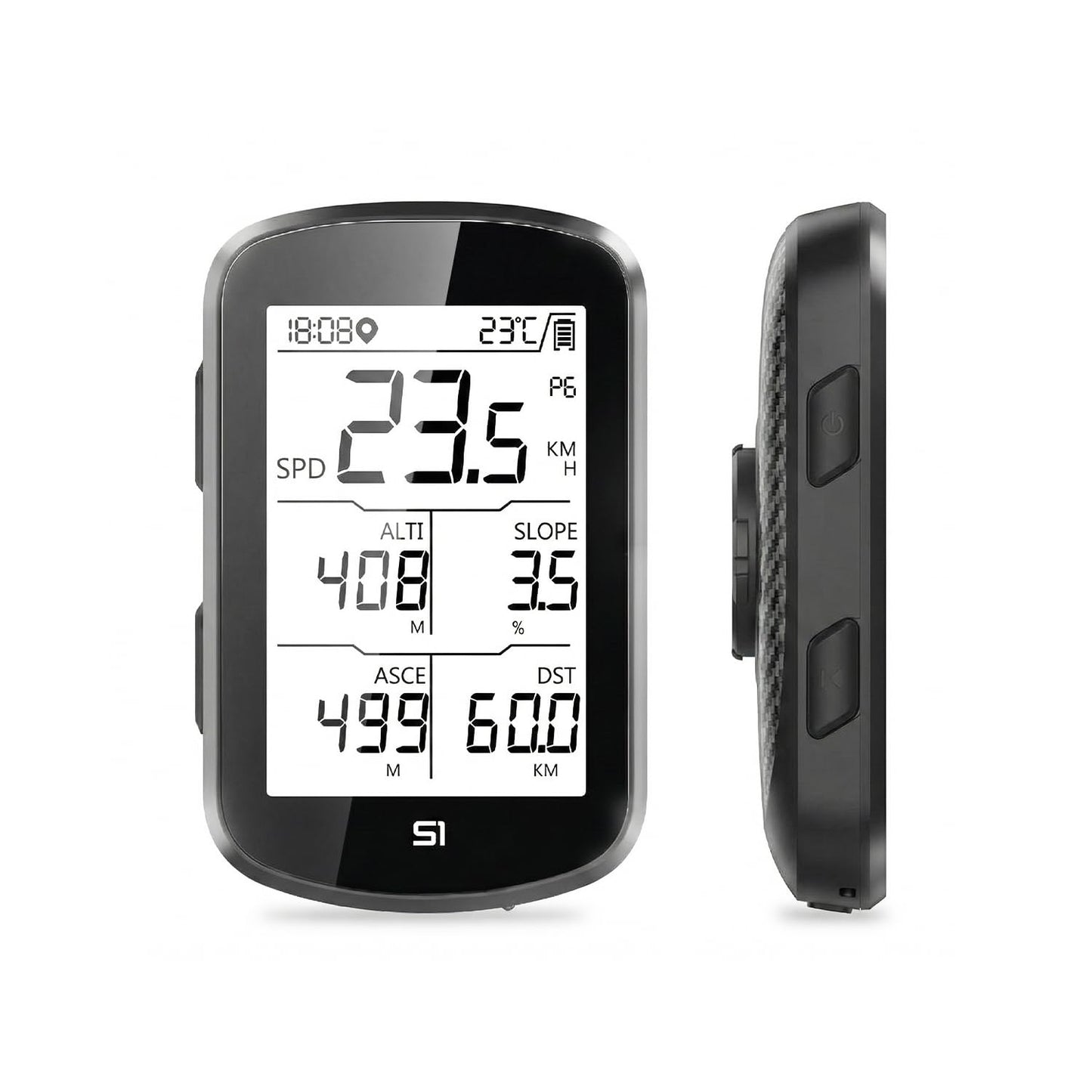 Navihood S1 Cycling Computer, Entry Level GPS Bike Computer Wireless, Laminated 2.8" Screen, Ultra Thin and Lightweight Bike Speedometer, IPX7 Waterproof,Bluetooth (Black)