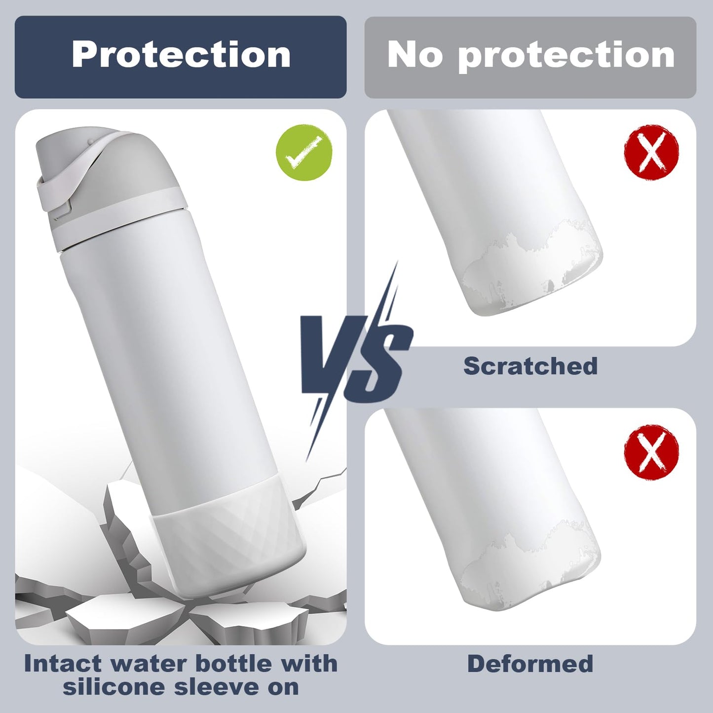 Silicone Boot for Owala Water Bottle 24 oz, Anti-Slip Protective Sleeve for FreeSip/Twist/Flip Stainless Steel Water Bottles Accessories