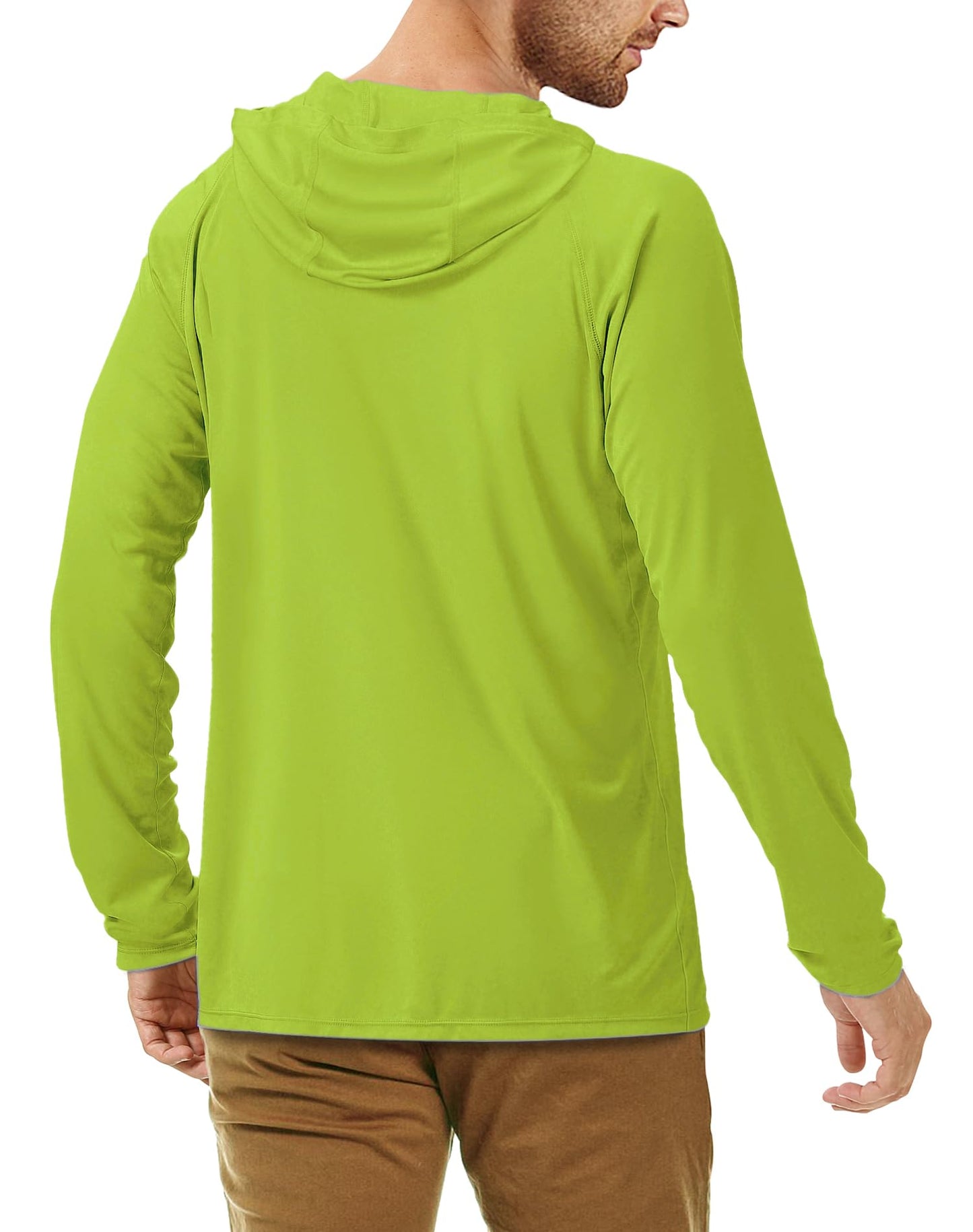 Roadbox Men's UPF 50+ Sun Protection Long Sleeve Hoodie Shirt Outdoor UV Fishing Shirts for Workout, Running, Fishing, Hiking
