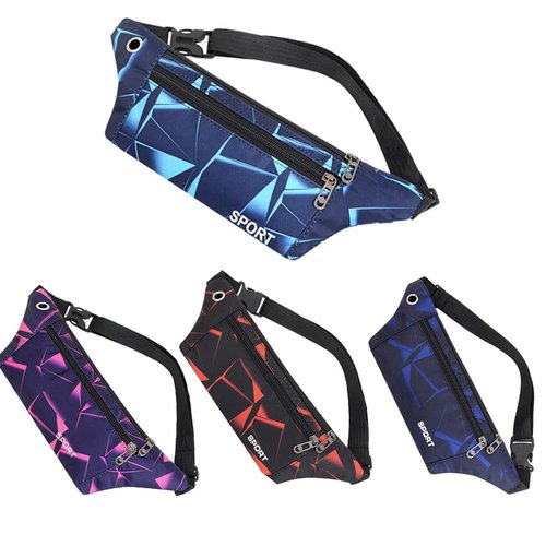 Sports Waist Pack - Running Fanny Pack for Men Women, Lightweight Crossbody Gym Bag with Zipper Pockets, For Hiking Travel