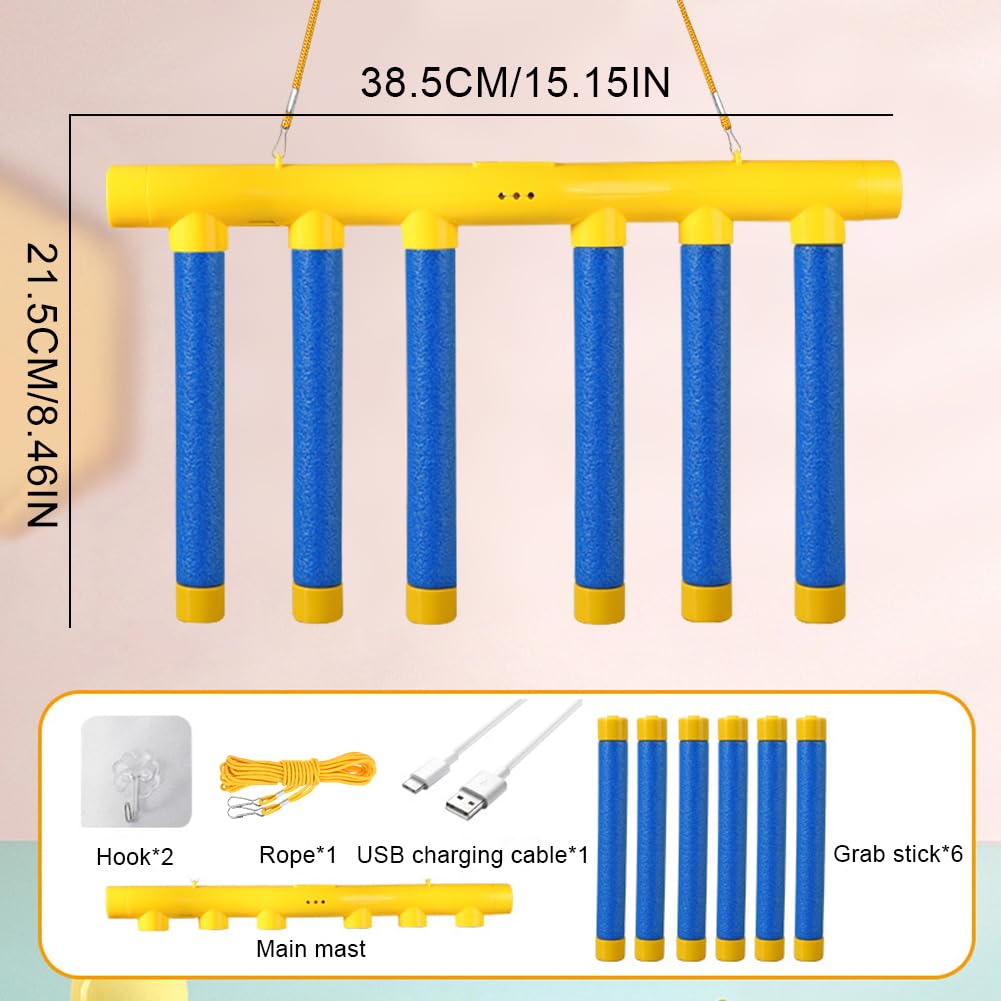 Agaommio Reflex Sticks Game, Drop Sticks Game, 3 Adjustable Speed Modes Hand-Eye Coordination Reaction Time Training Challenge Toys, Catch Falling Sticks Game for Adults & Kids