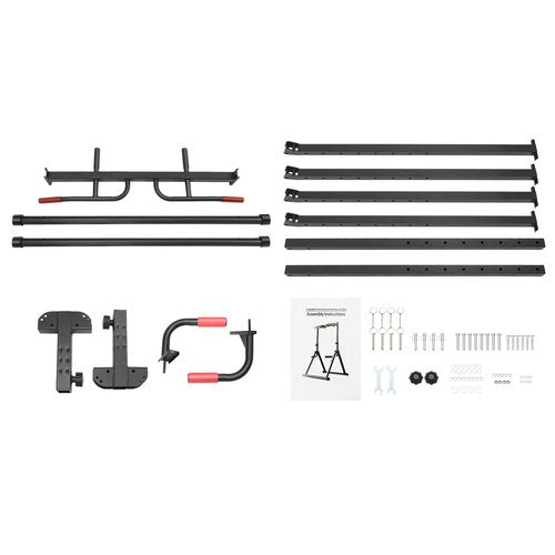 JLYNOWPT Foldable Pull Up Bar 5.74-7.55ft Height Adjustable Pull Up Dip Station Freestanding Tower Station Gym Training Equipment, Up to 440lbs