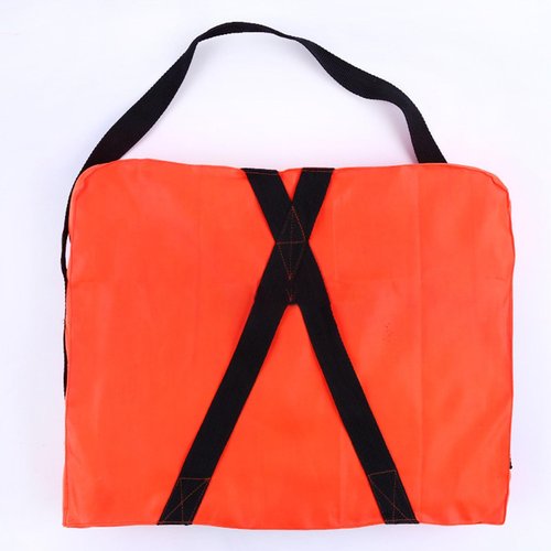 Boat Throwable Flotation Device 18x14in High Buoyancy Boat Throw Cushion with Strap Waterproof Throwable Flotation Device for Boating, Swimming, Rescue (Orange)