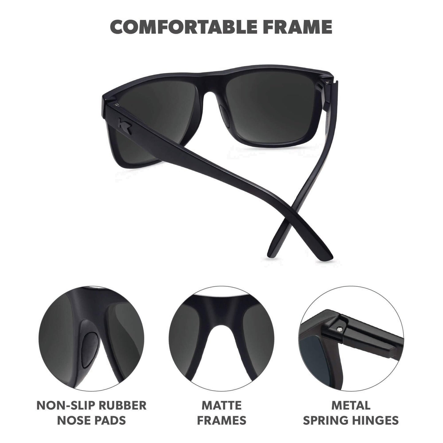 Knockaround Large Polarized Sunglasses for Men & Women - UV400 Protection