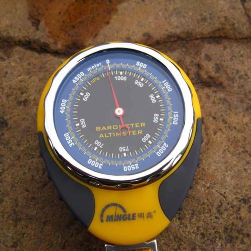 JUJU LLMM 3-in-1 Altimeter Compass for Hiking, Accurate Barometer Dial Tracker for Outdoor Sports, Professional Skiing Skydiving Handheld Gear Portable Gauge Weather Forecast Battery-Free